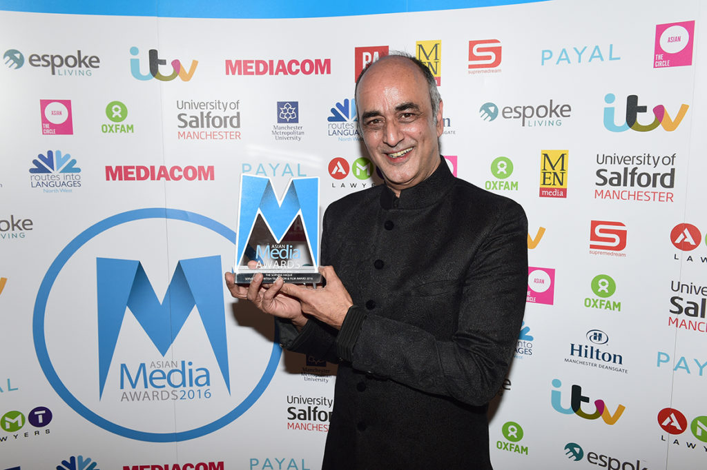 Art Malik presented with Sophiya Haque Services to British Television & Film Award